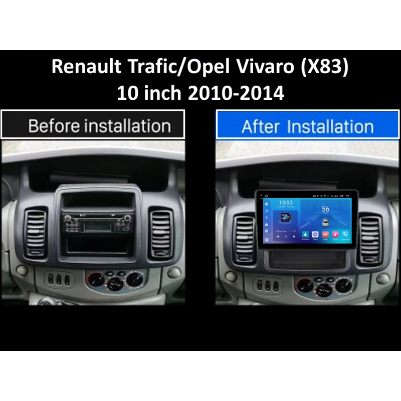 Android head unit FORS.auto FS 2 ULTRA for Renault Trafic/Opel Vivaro (X83) (2+32Gb, 10") 2010-2014