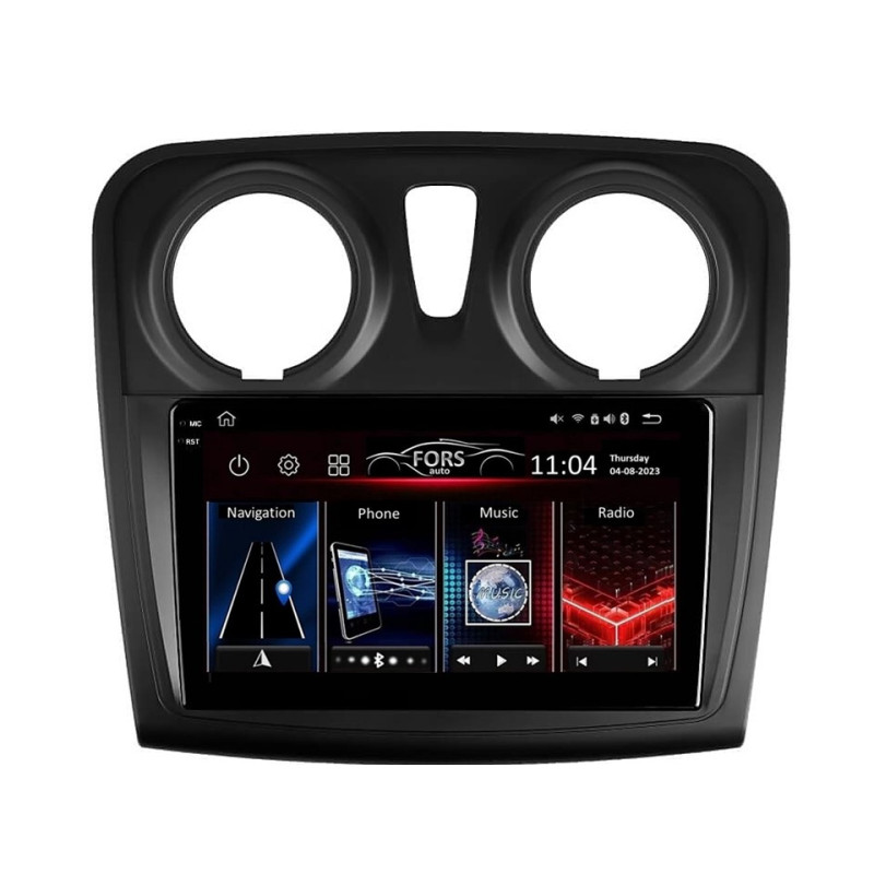 Android head unit FORS.auto FS 4 PRO for Renault Sandero/Logan (4+64Gb, 9") 2017+