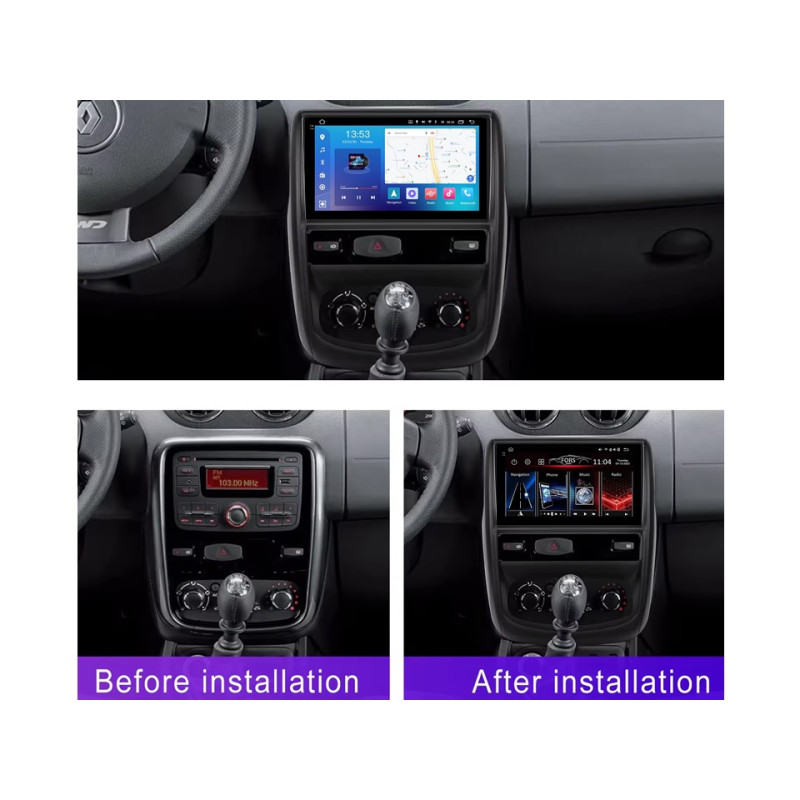 Android head unit FORS.auto FS 4 PRO for Renault Duster (4+64Gb, 9") 2012-2019