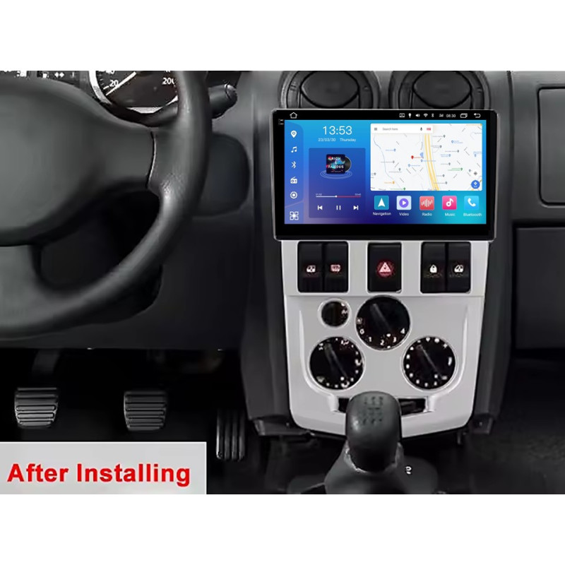 Android head unit FORS.auto FS 4 MAX Qled for Renault Logan/L90 (4+32Gb, 9") 2004-2008