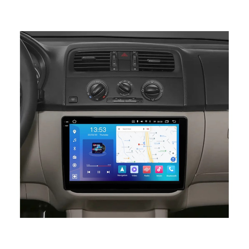 Android head unit FORS.auto FS 2 PRO for Skoda Fabia (2+32Gb, 10", black) 2007-2014