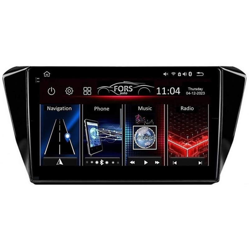 Android head unit FORS.auto FS 4 PRO for Skoda Superb (4+64Gb, 10") 2016-2019