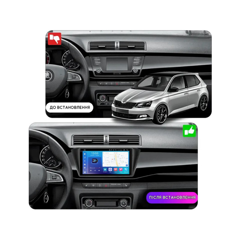 Android head unit FORS.auto FS 6 MAX for Skoda Fabia (6+128Gb, 9") 2014-2020
