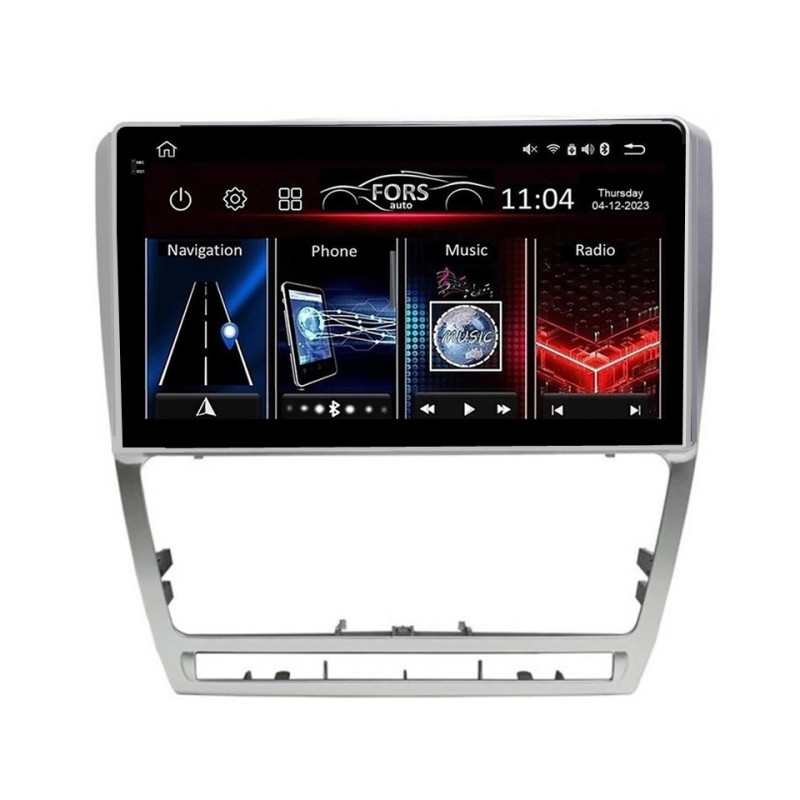 Stacja głośnikowa FORS.auto FS 4 PRO dla Škody Octavia A5 Silver (4+64GB, 10