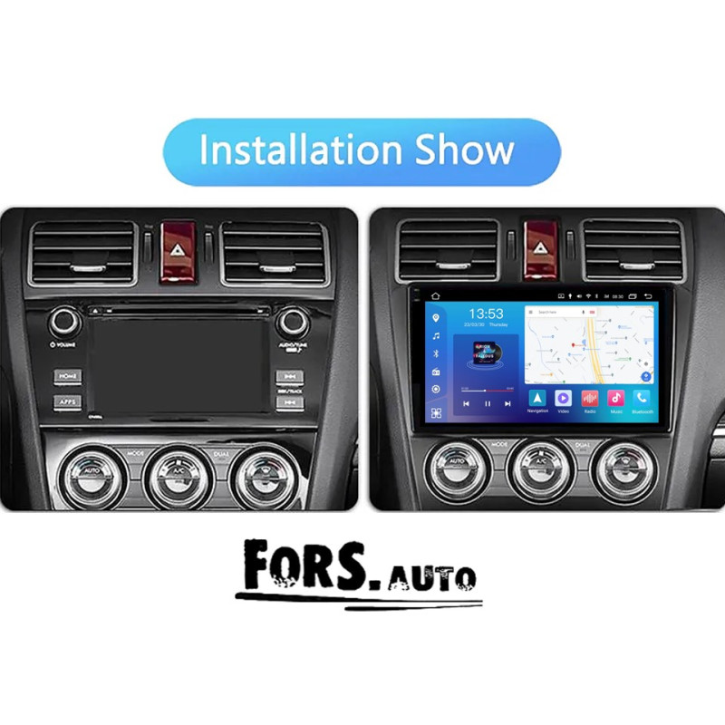 Android head unit FORS.auto FS 4 MAX for Subaru Impreza/Forester (4+32Gb, 9") 2012-2015