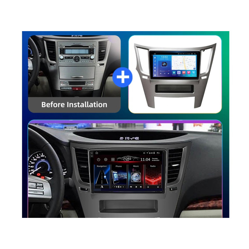 Android head unit FORS.auto FS 4 MAX Qled for Subaru Legacy/Outback (4+32Gb, 9") 2009-2015