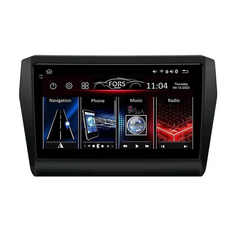 Android head unit FORS.auto FS 4 MAX Qled for Suzuki Swift (4+32Gb, 10") 2016-2020