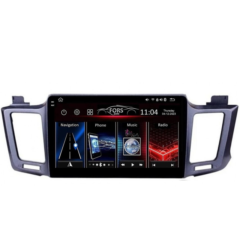 Android head unit FORS.auto FS 4 PRO for Toyota RAV4 (4+64Gb, 10") 2013-2017