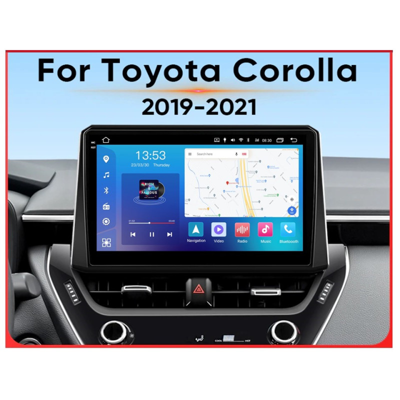 Android head unit FORS.auto FS 4 MAX QLed for Toyota Corolla (4+32Gb, 10") 2019-2021