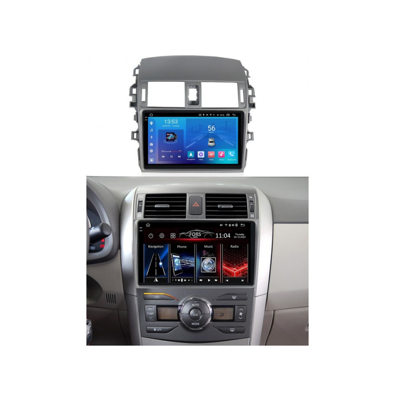 Android head unit FORS.auto FS 2 ULTRA for Toyota Corolla (2+32Gb, 9") 2007-2013