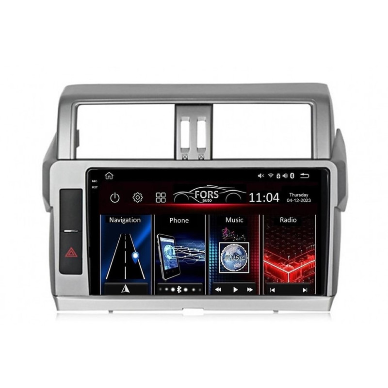 Android head unit FORS.auto FS 4 MAX for Toyota Land Cruiser Prado 150 (4+32Gb, 10") 2013-2017