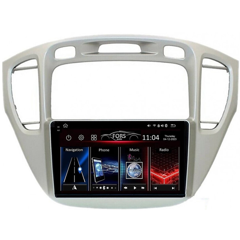 Android head unit FORS.auto FS 4 PRO for Toyota Highlander (4+64Gb, 9") 2000-2007