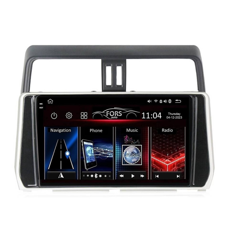 Android head unit FORS.auto FS 4 PRO for Toyota Prado (4+64Gb, 10") 2017-2020