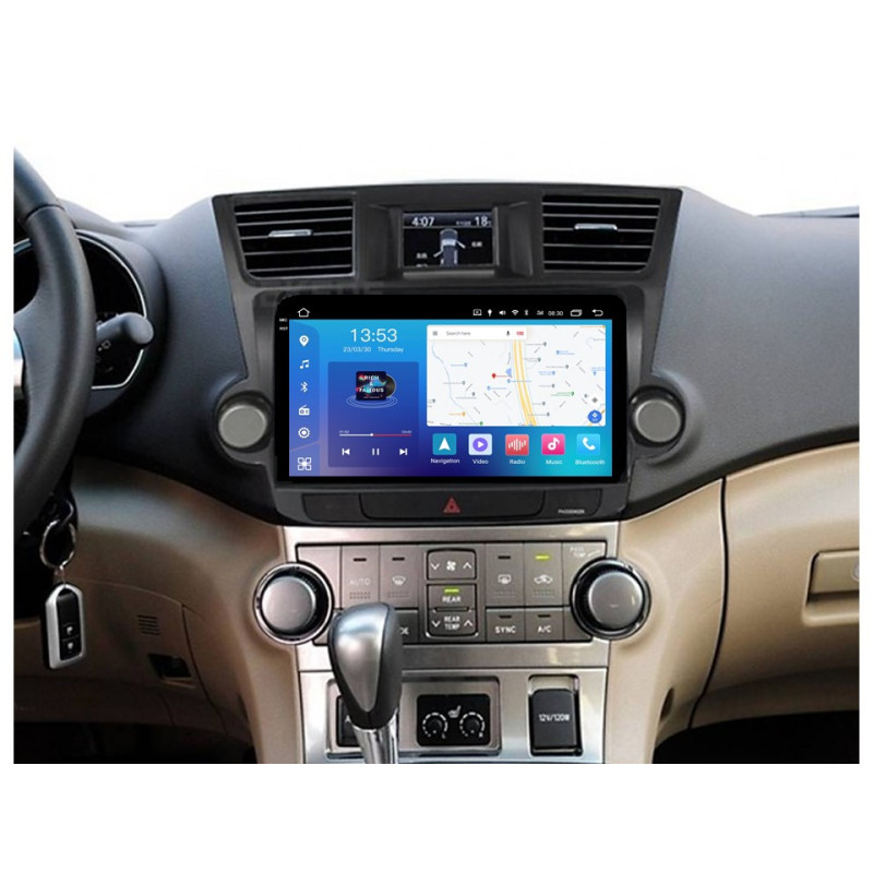 Magnetófono de fábrica FORS.auto FS 4 MAX QLed para Toyota Highlander (4+32Gb, 10