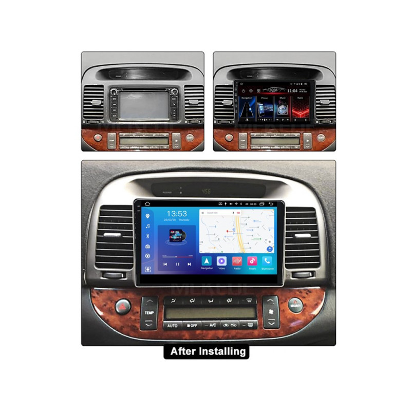 Android head unit FORS.auto FS 4 MAX QLed for Toyota Camry (4+32Gb, 9") 2000-2006