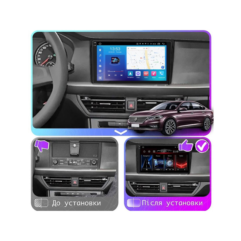 Android head unit FORS.auto FS 2 PRO for Volkswagen Lavida Plus (2+32Gb, 9") 2018+