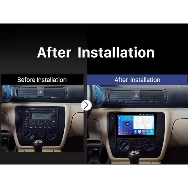 Android head unit FORS.auto FS 4 MAX Qled for Volkswagen Passat B5/B6 (4+32Gb, 9", black) 2004-2010