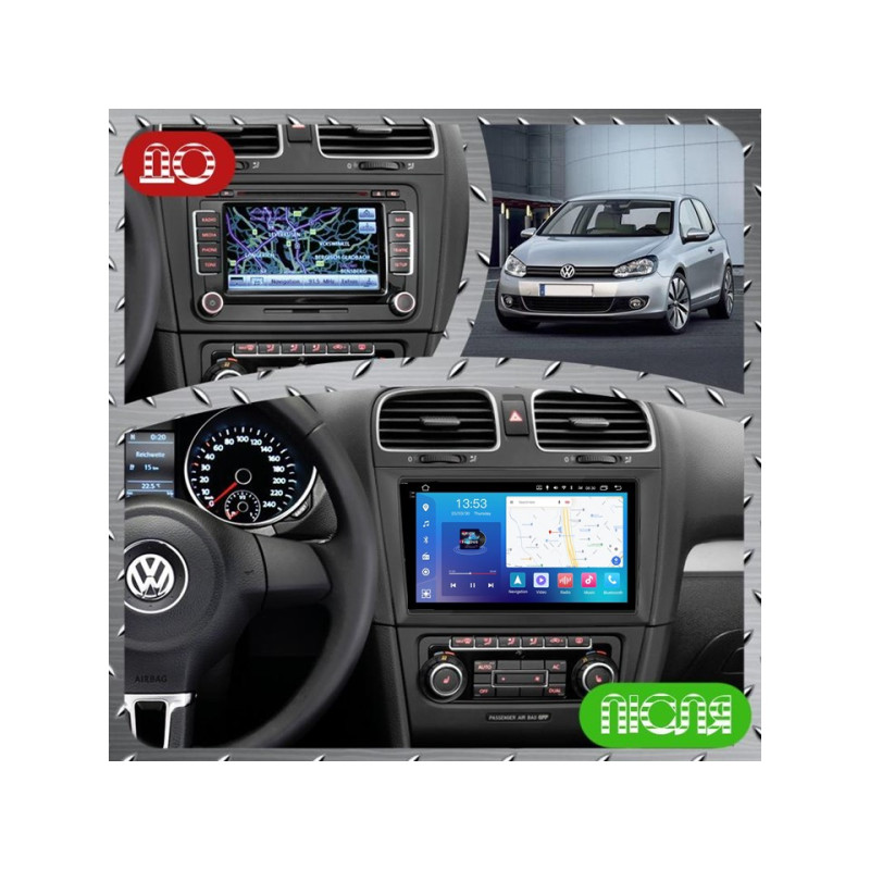 Android head unit FORS.auto FS 4 MAX Qled for Volkswagen Golf 6 (4+32Gb, 9") 2008-2012