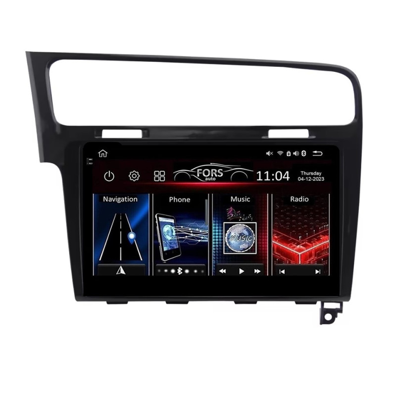 Android head unit FORS.auto FS 4 PRO for Volkswagen Golf 7 (4+64Gb, 10") 2013-2017