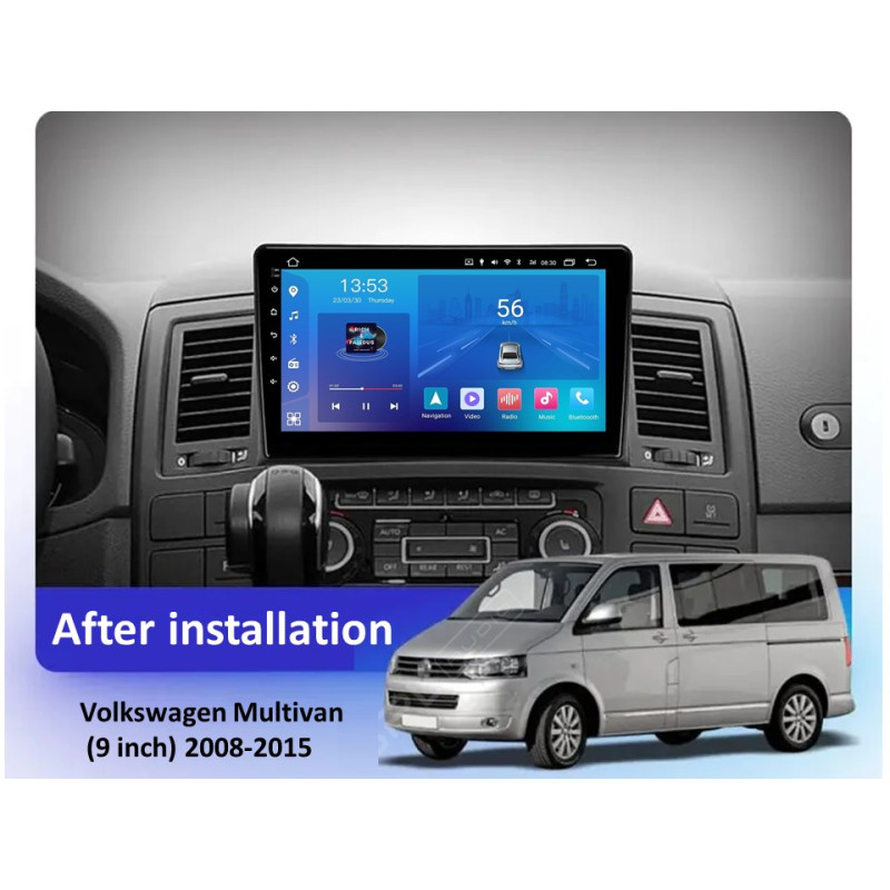 Android head unit FORS.auto FS 1 LITE for Volkswagen Multivan (1+32Gb, 9") 2008-2015