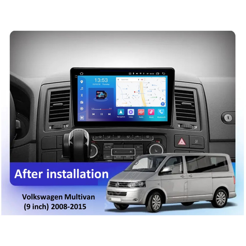 Android head unit FORS.auto FS 4 PRO for Volkswagen Multivan (4+64Gb, 9") 2008-2015