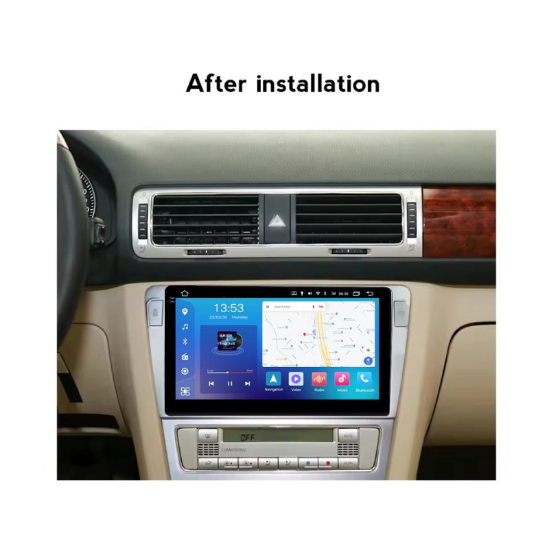Android head unit FORS.auto FS 4 MAX Qled for Volkswagen Passat B7 (4+32Gb, 9") 2005-2011