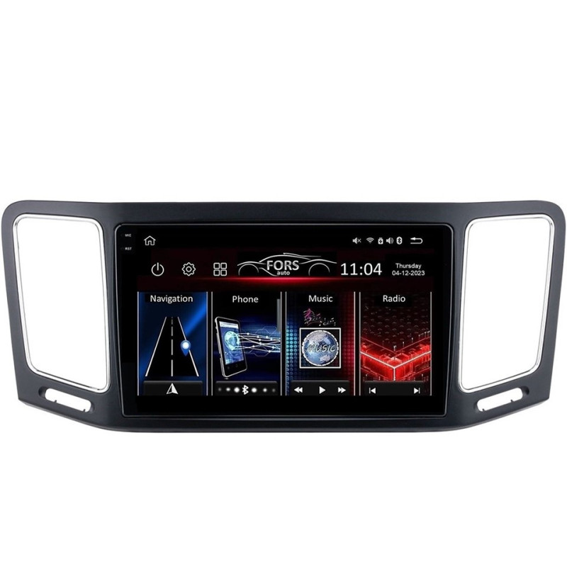 Android head unit FORS.auto FS 2 ULTRA for Volkswagen Sharan (2+32Gb, 9") 2011-2018