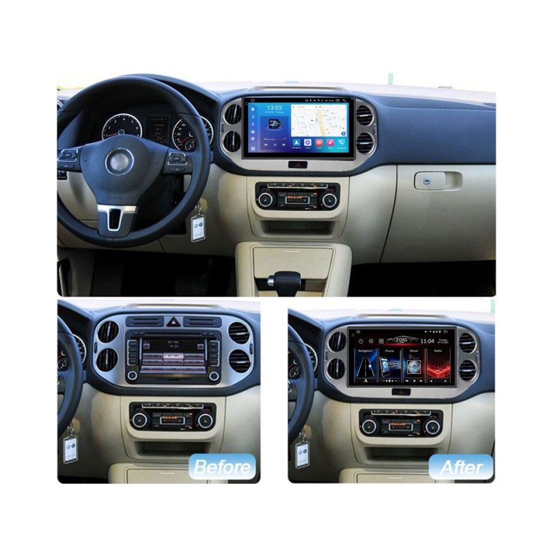 Radio Android FORS.auto FS 4 PRO  Volkswagen Tiguan (4+64Gb, 9