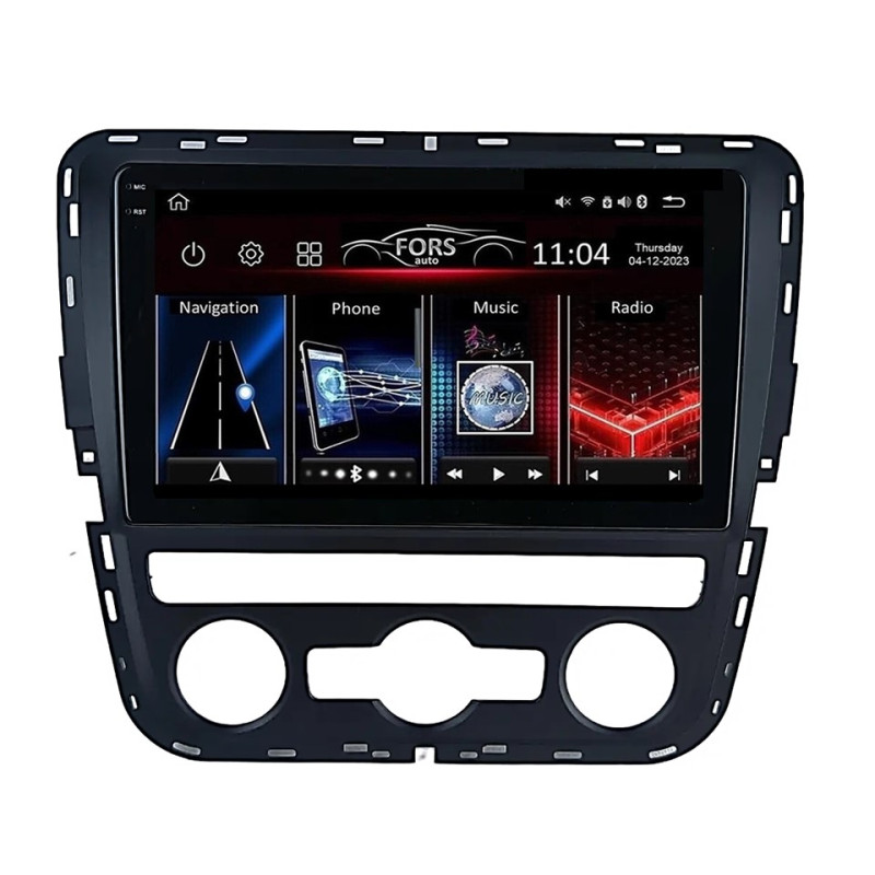 Android head unit FORS.auto FS 2 ULTRA for Volkswagen Passat (2+32Gb, 9", Auto AC) 2012-2015