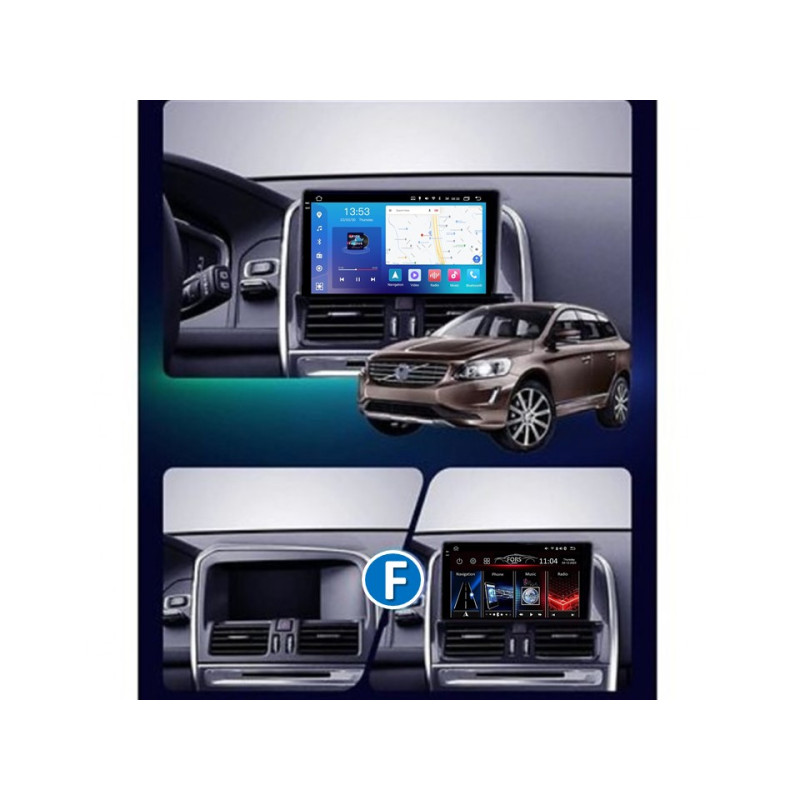 Android head unit FORS.auto FS 4 MAX Qled for Volvo XC60 (4+32Gb, 9") 2013-2017