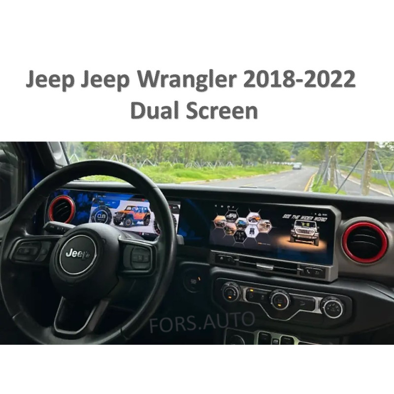 Dashboard FORS.auto for Jeep Wrangler (dual screen) 2018-2022