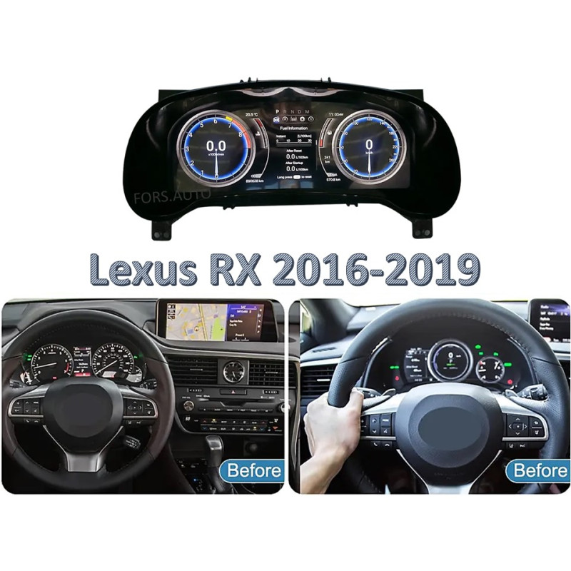Dashboard FORS.auto for Lexus RX 2016-2019