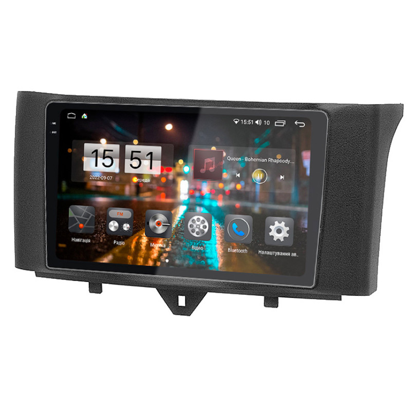 Android head unit Abyss Audio QXR-9344 for Smart ForTwo 2011-2017
