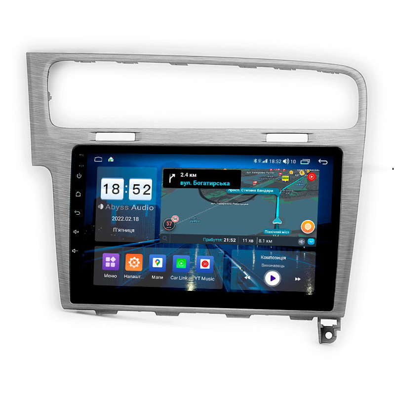 Android head unit Abyss Audio QX-0105 for Volkswagen GOLF7 2013-2015 Gray