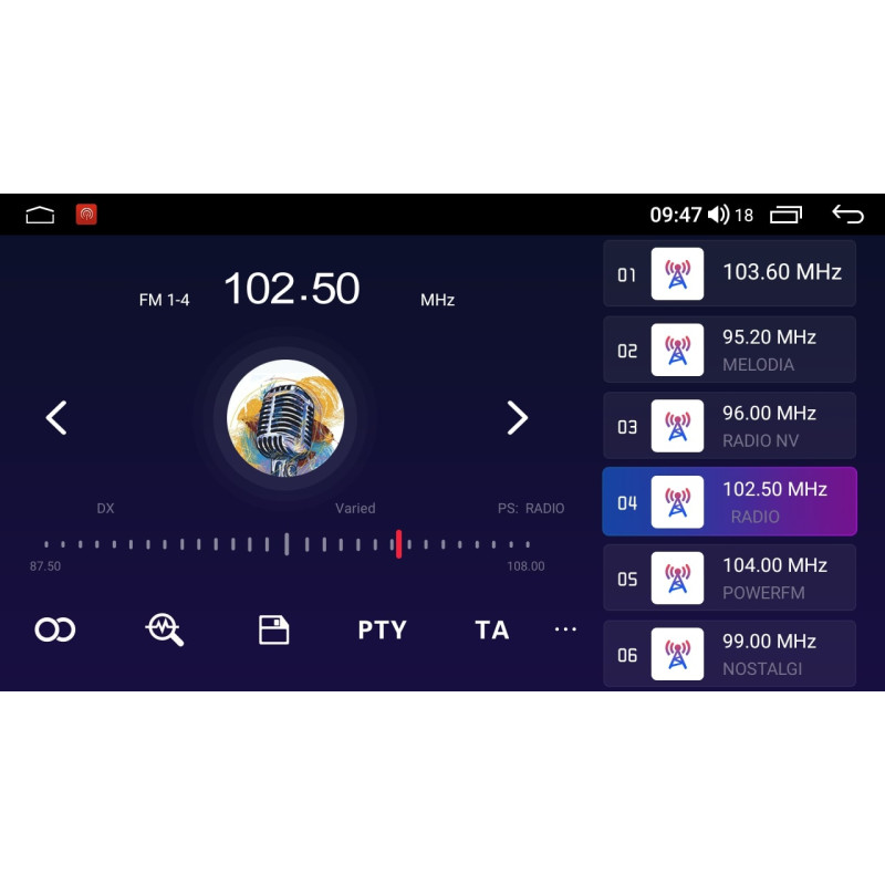 Android head unit Abyss Audio QXR-0150 for Toyota Sequoia 2008-2015