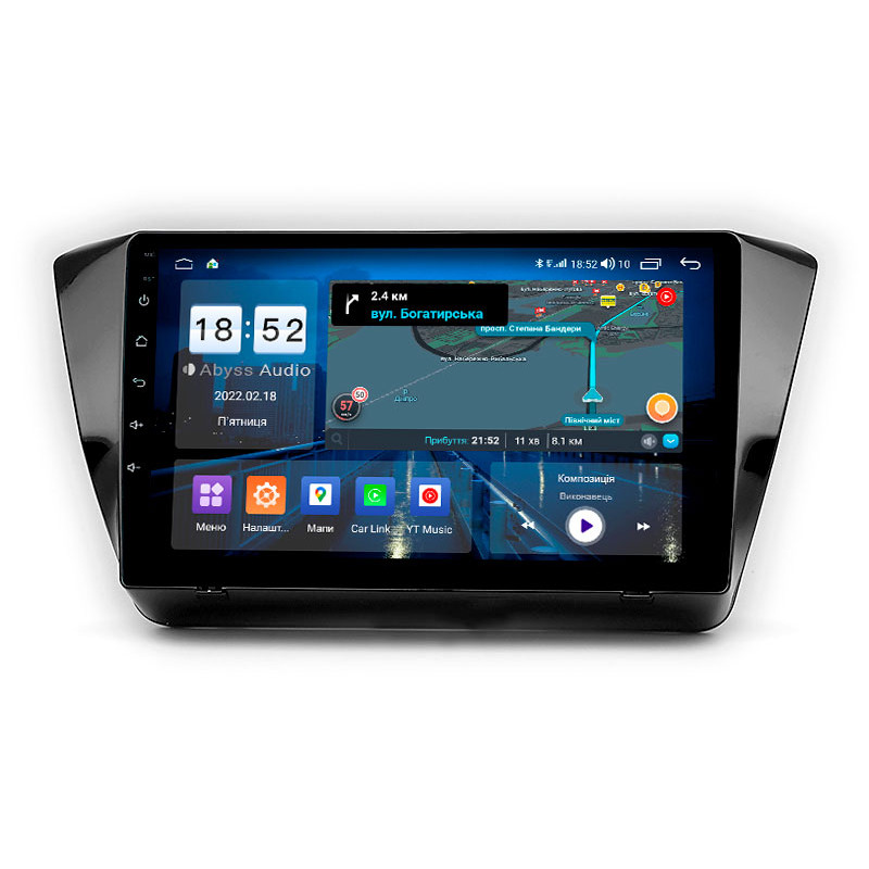Android head unit Abyss Audio QS-0115 for Skoda Superb 2016-2019