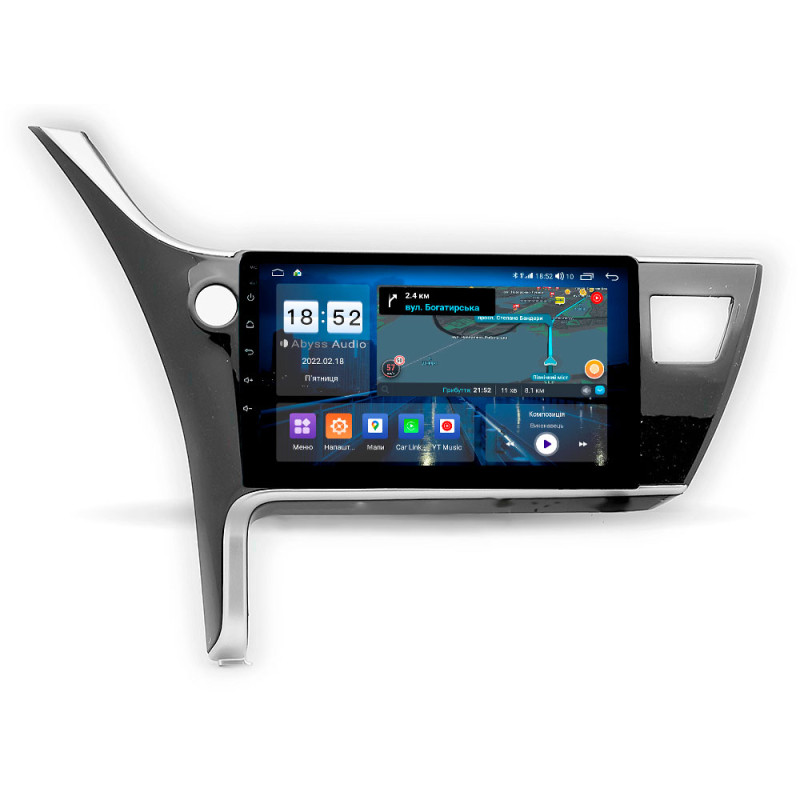 Android head unit Abyss Audio QS-0120 for Toyota Corolla E180 2016-2019