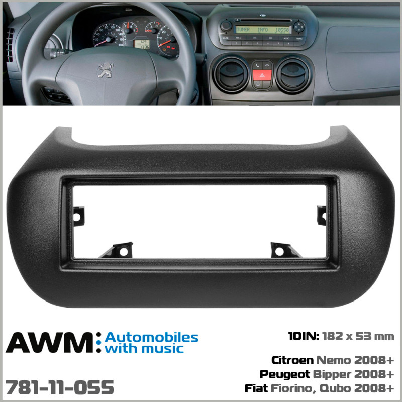 Adapter frame for Citroen Nemo, Peugeot Bipper, Fiat Fiorino, Qubo AWM 781-11-055