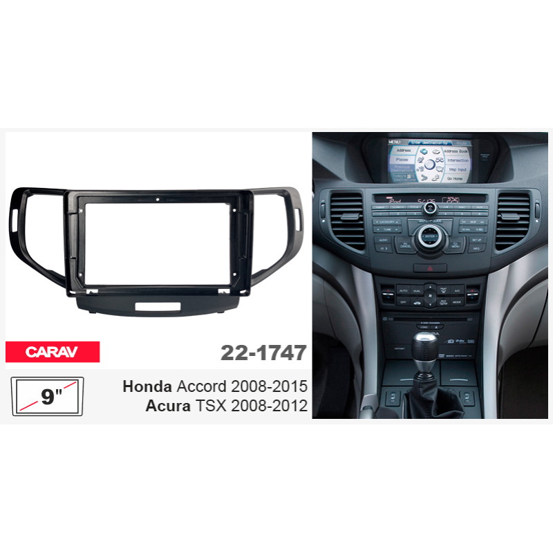 Adapter frame for Honda Accord, Acura TSX Carav 22-1747