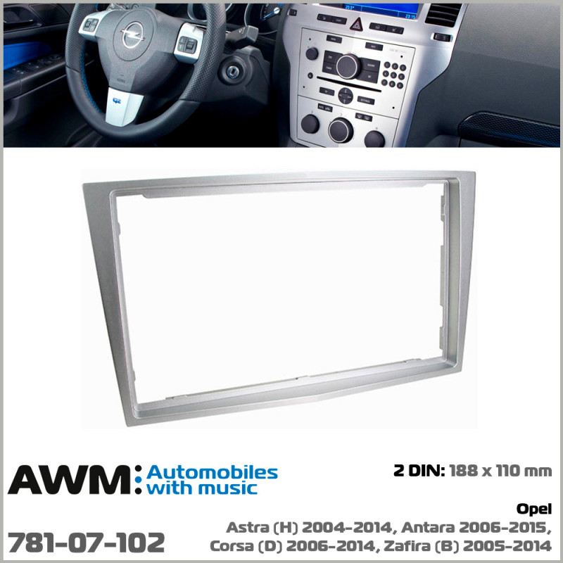 Adapter frame for Opel Astra, Antara, Corsa, Zafira AWM 781-07-102