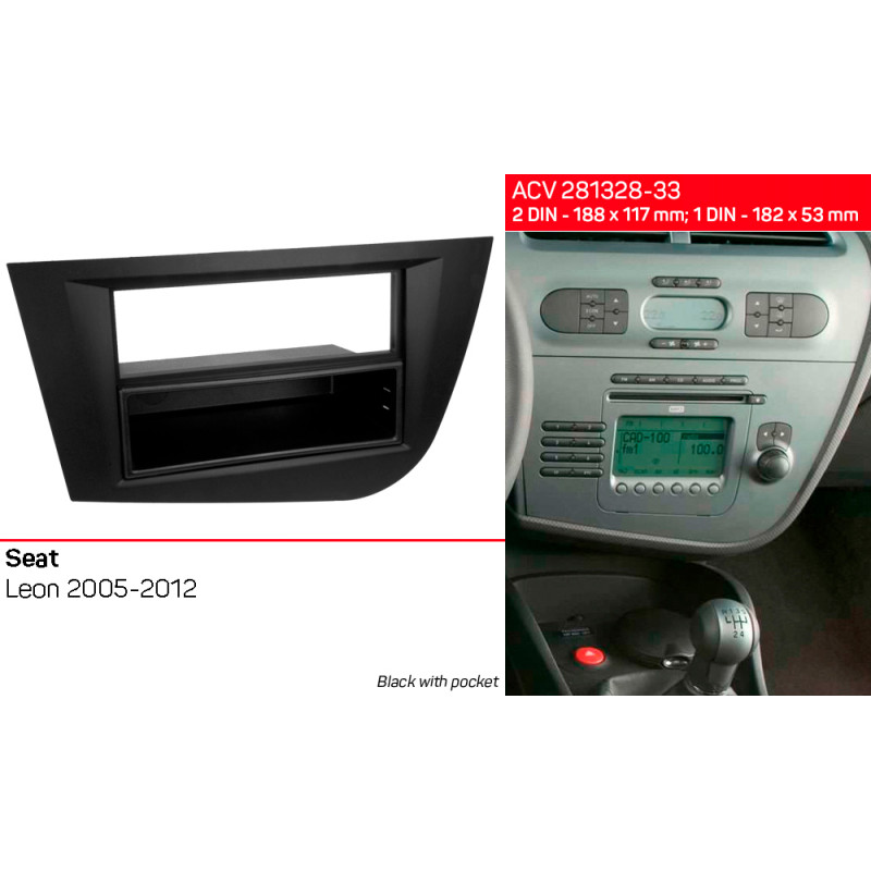 Adapter frame for Seat Leon ACV 281328-33