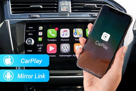 Вбудований Apple CarPlay в магнітолі Passat, Golf, Jetta, Tiguan, Touran, Polo, Amarok, Caddy, T5, T6
